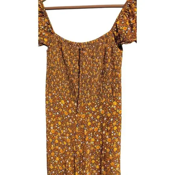 Faithful The Brand Della Jumspuit in Chocolate Nicasia Floral Size 4 G - Picture 6 of 12